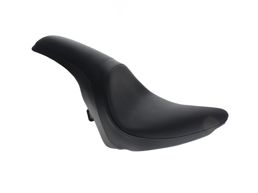 Predator Dual Seat - Smooth Solar Leather Black. Fits Softail Slim 2012-2017 & Blackline 2011-2013