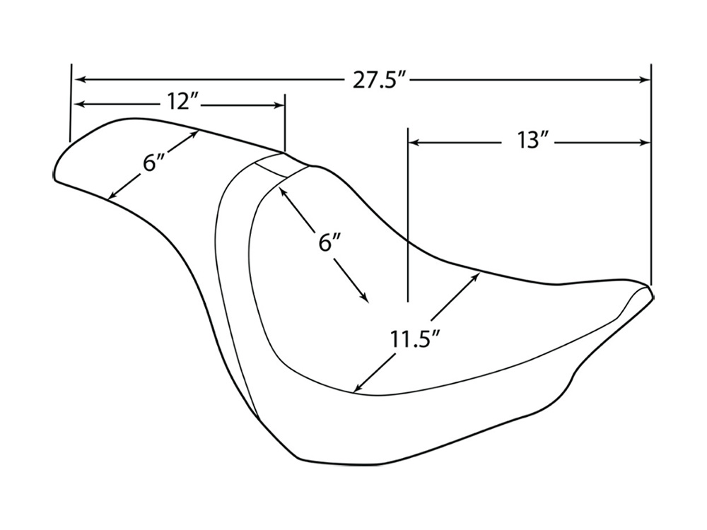 Drag Specialties Predator Dual Seat – Smooth Black. Fits Fat Boy 2018up & Breakout 2023up