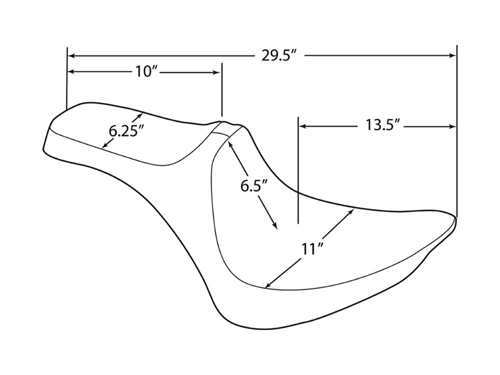 Drag Specialties Predator 3 Dual Seat with Black Double Diamond Lattice Stitch. Fits Softail 1984-1999