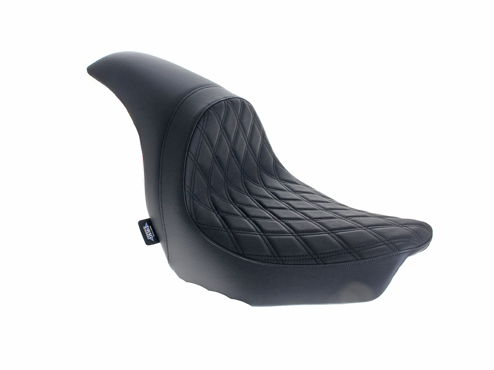 Performance Predator Dual Seat with Black Double Diamond Lattice Stitch. Fits Sport Glide & Low Rider 2018up, Low Rider S 2020up & Low Rider ST 2022up