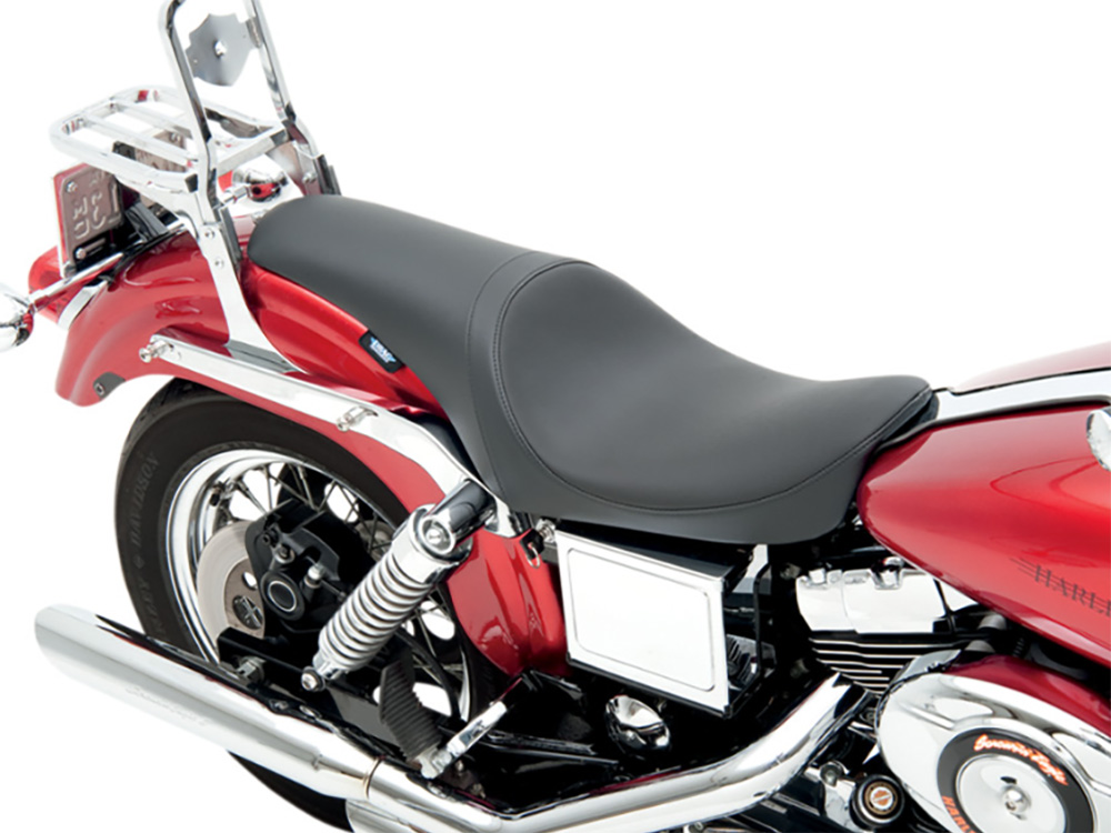 Drag Specialties Predator Dual Seat – Smooth Black. Fits Dyna 1996-2003