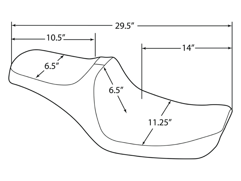 Drag Specialties Predator 3 Dual Seat with Black Double Diamond Lattice Stitch. Fits Dyna 1996-2003