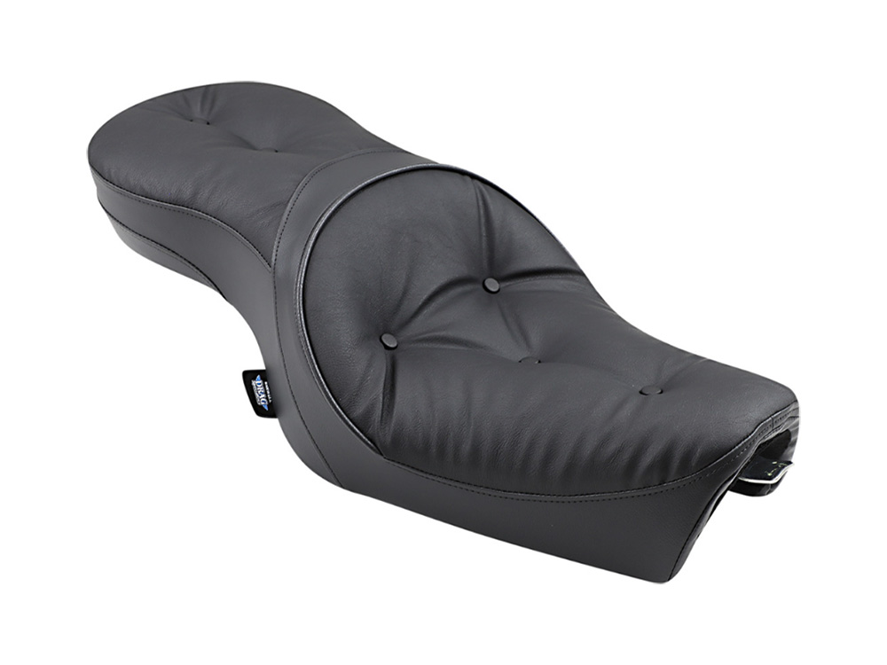 Low Profile Dual Touring Seat with Pillow Stitch. Fits Sportster 2004-2021