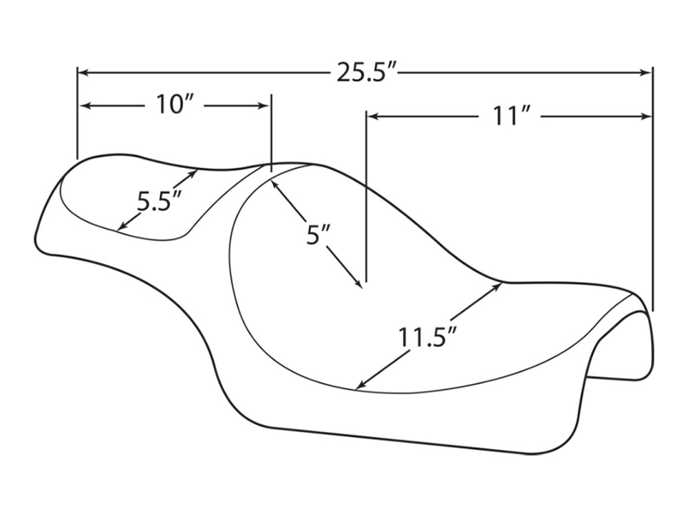 Drag Specialties Caballero Dual Seat with Solar Leather & Black Diamond Stitch. Fits Sportster 2004-2021