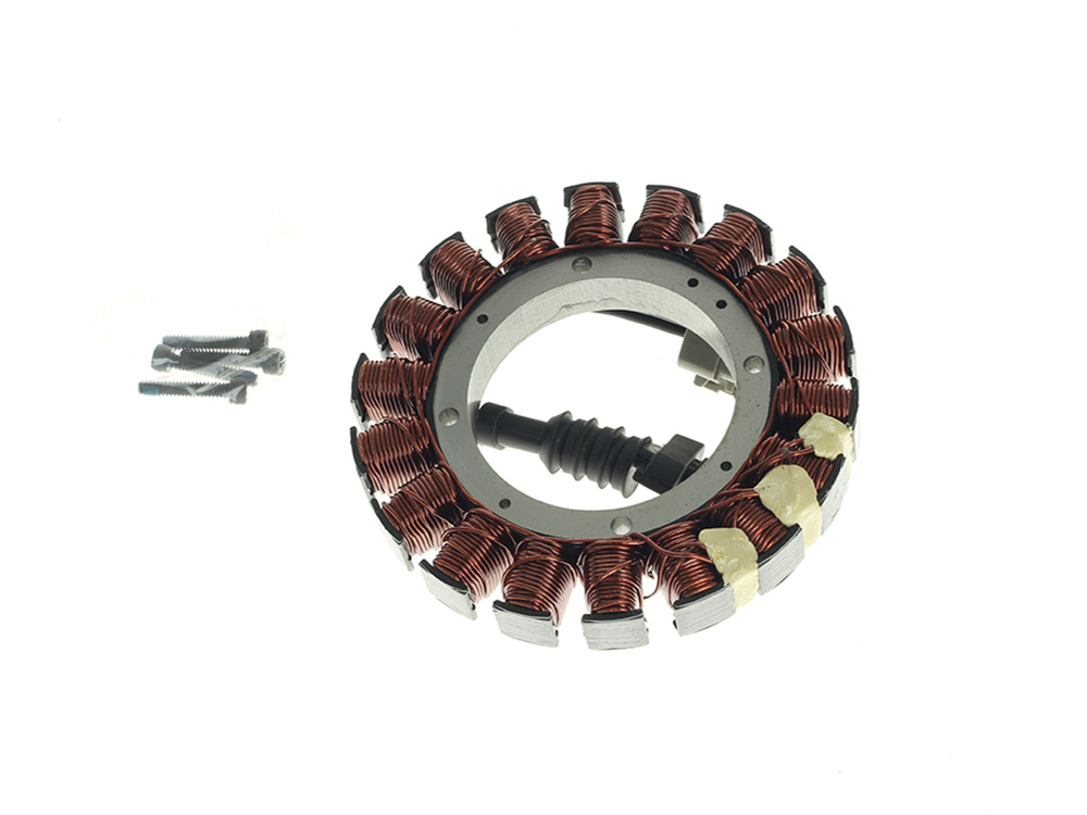 Drag Specialties Stator. Fits Softail 2001-2006, Dyna 2004-2005 & Dyna 2006 running the original OEM Rotor