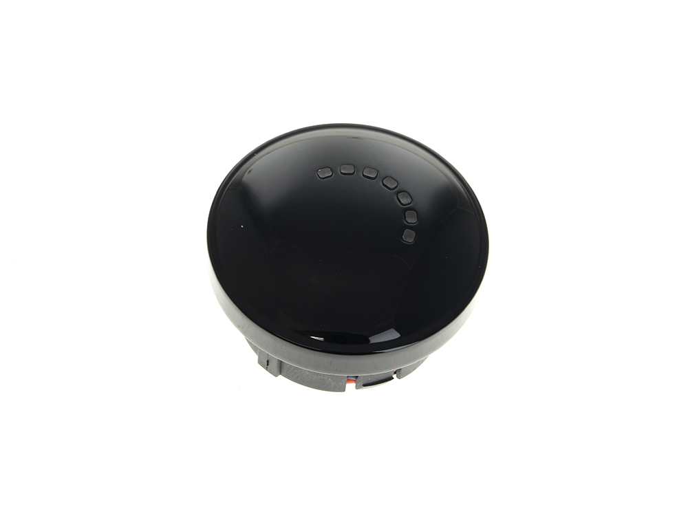 Drag Specialties LED Style Fuel Gauge - Black. Fits Softail 2008-2017 Dyna 2009-2017, Road King 2008-2025 & Freewheeler Trike 2015-2025