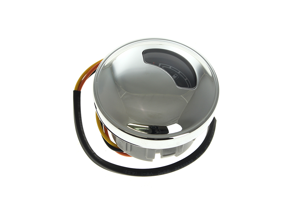 Drag Specialties OEM Style Needle Fuel Gauge - Chrome. Fits Softail 2000-2007 Dyna 2001-2008, Road King 2001-2007