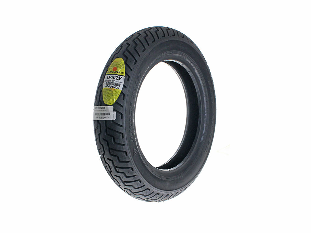 Dunlop D402 16in. Single White Line Front Tyre. MT90-B16 (130/90x16)