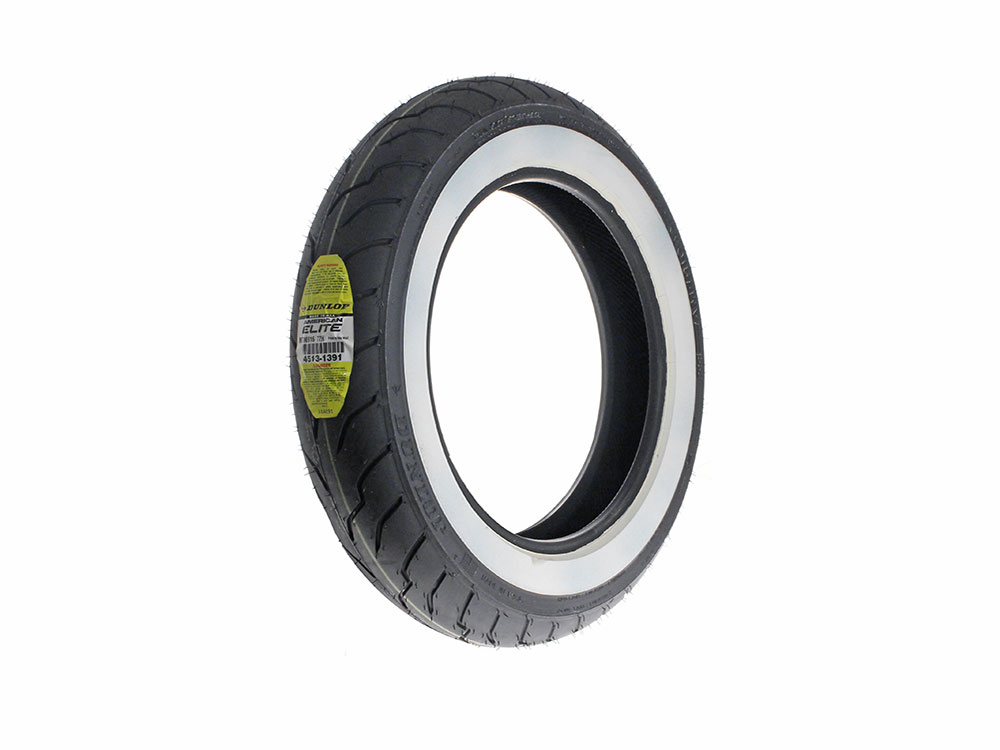 Dunlop American Elite 16in. Whitewall Front Tyre. MT90-B16 (130/90x16)