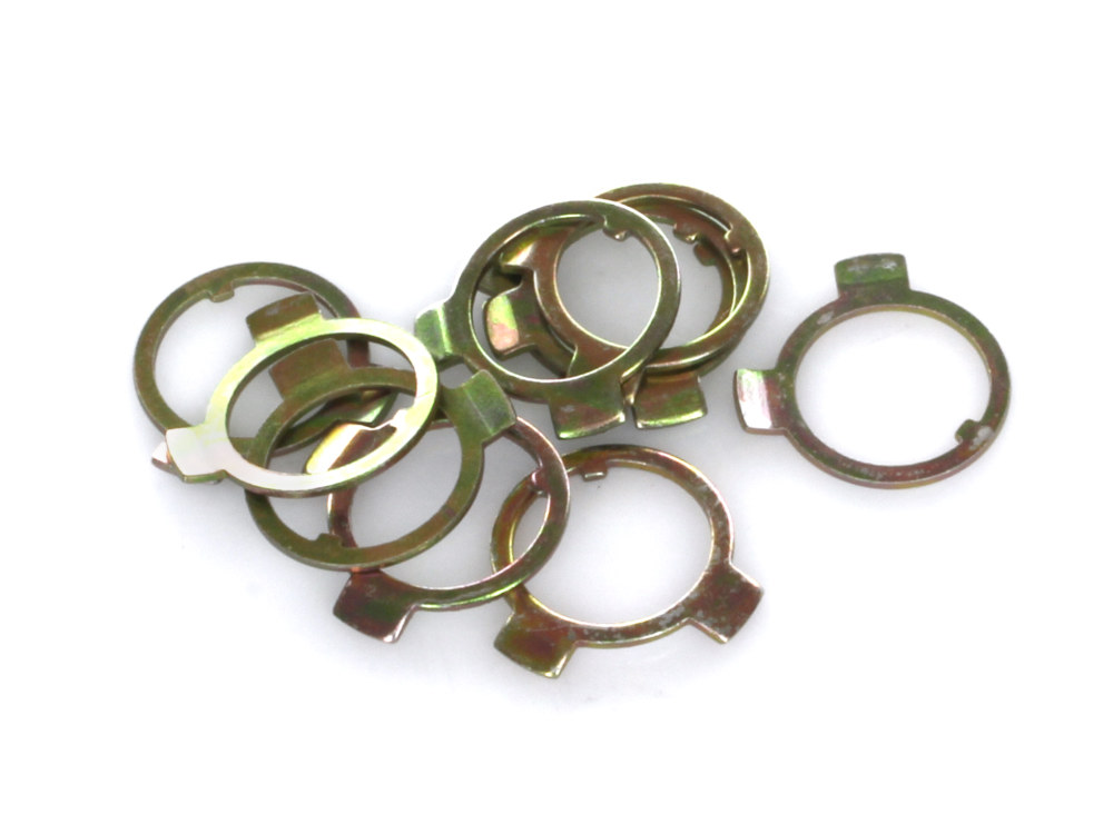 Shifter Fork Nut Locktab - Pack 10. Fits 4Spd Big Twin 1936-1986.