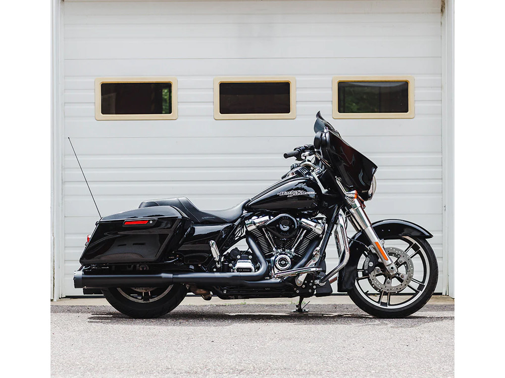 4-1/2in. Monarch Slip-On Mufflers - Black with Black End Caps. Fits Touring 2017up.