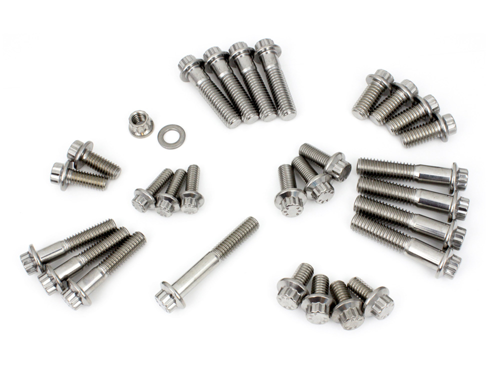 Feuling ARP 12 Point Chassis Fastener Show Bike Kit. Fits Softail 2018up.