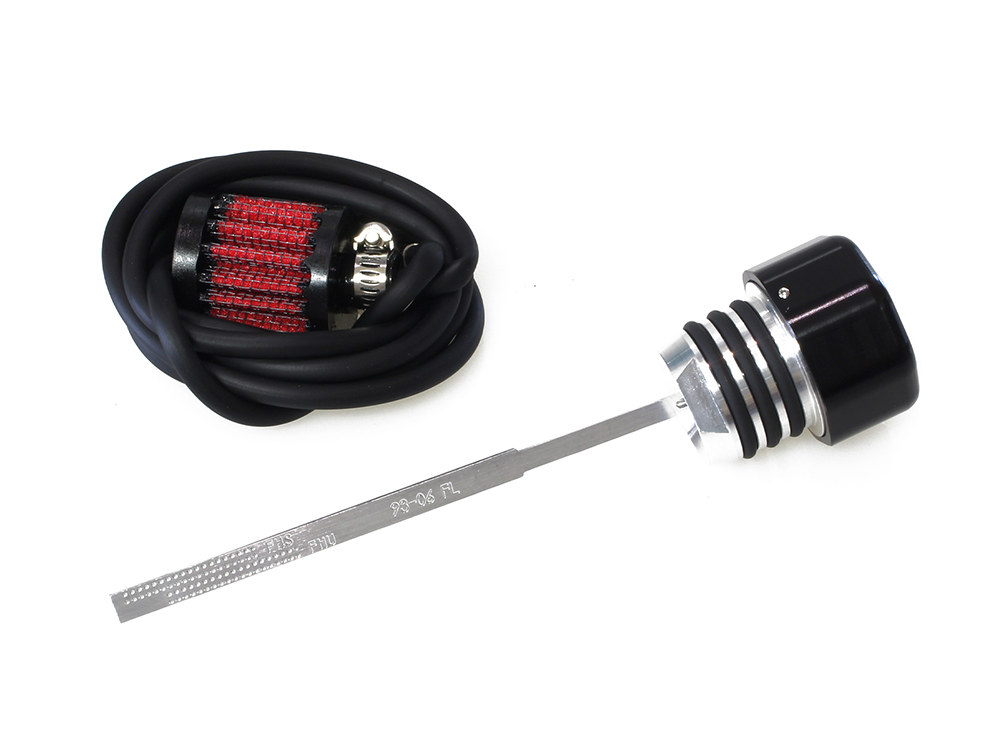 Vented Dipstick – Black. Fits Touring 1993-2006.