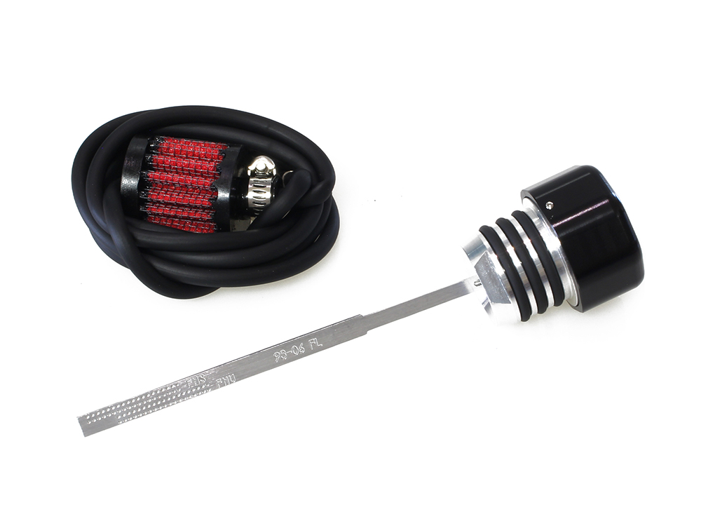 Vented Dipstick - Black. Fits Touring 1993-2006.