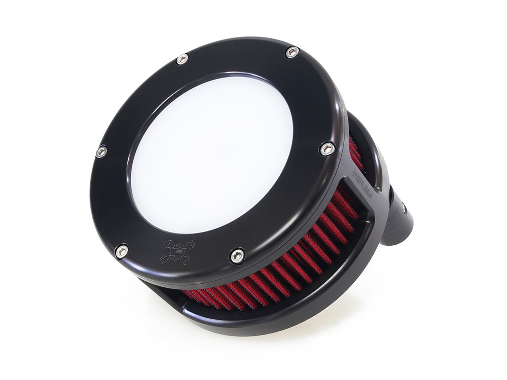 BA Air Cleaner Kit - Black with Clear Cover. Fits Touring 2017-2024 & Softail 2018-2024