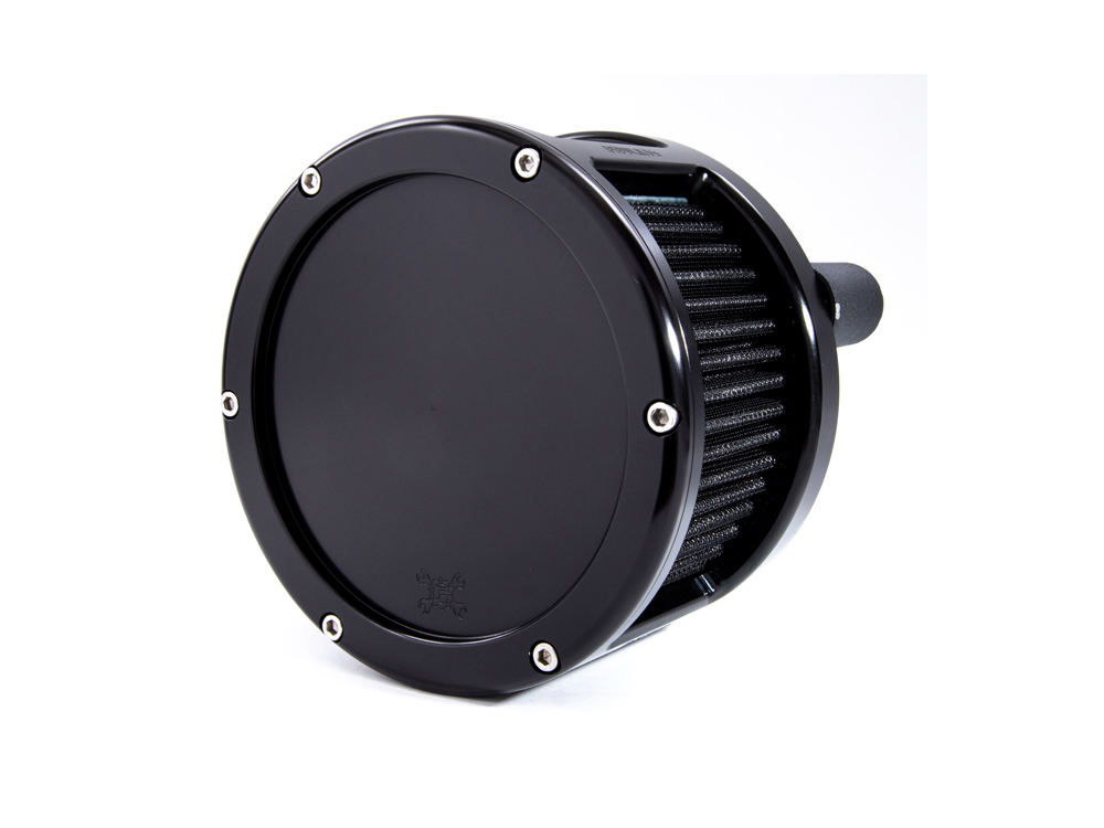 BA Race Series Air Cleaner Kit - Black with Solid Cover. Fits Softail 2018-2024 with Mid Mount Controls