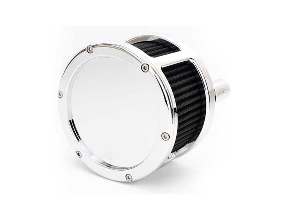 BA Race Series Air Cleaner Kit – Chrome with Solid Cover. Fits Softail 2018up with Mid Mount Controls