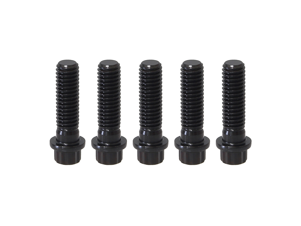 Rear Pulley Bolts - Black 12 Point ARP. 7/16in.-14 x 1.50in.