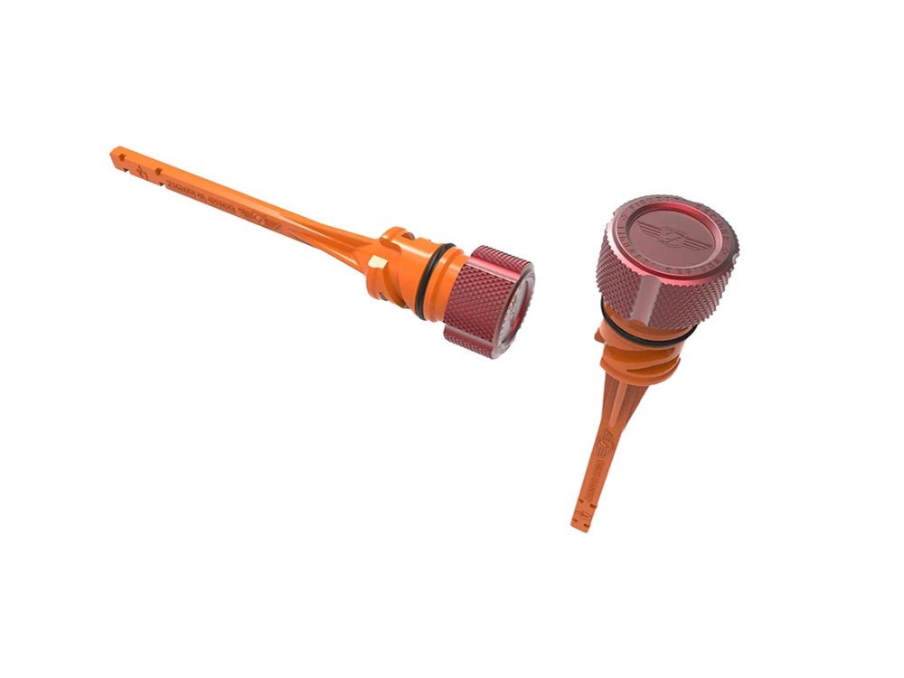 Magnetic Engine Oil Dipstick - Red. Fits Softail 2018up