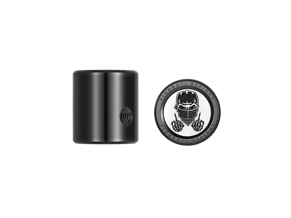 Heel-Toe Shifter Cover - Black with Masked Skull. Fits Touring 1982up & FL Softail 1986-2017