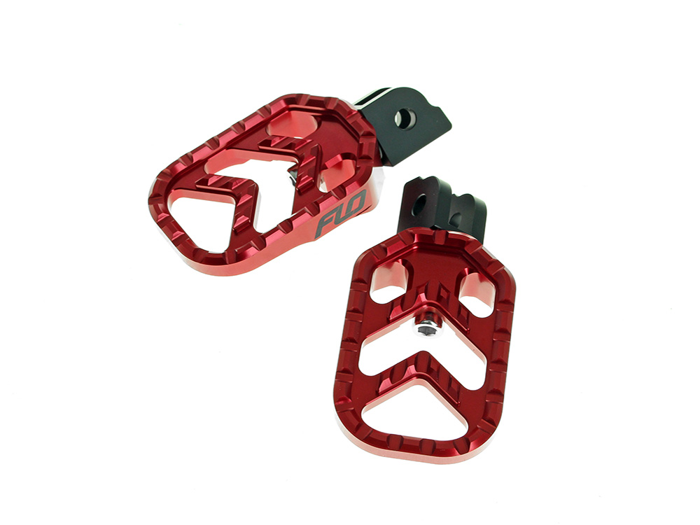 Savage Series Footpegs - Red. Fits Softail 2018up Front Rider