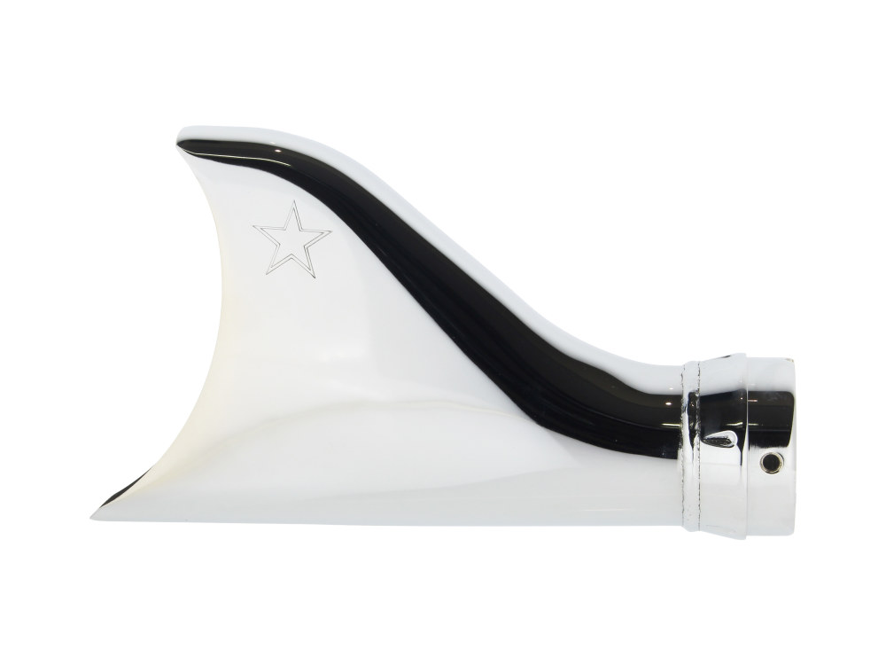 2-1/2in. Sharktail Tip End Cap - Chrome.