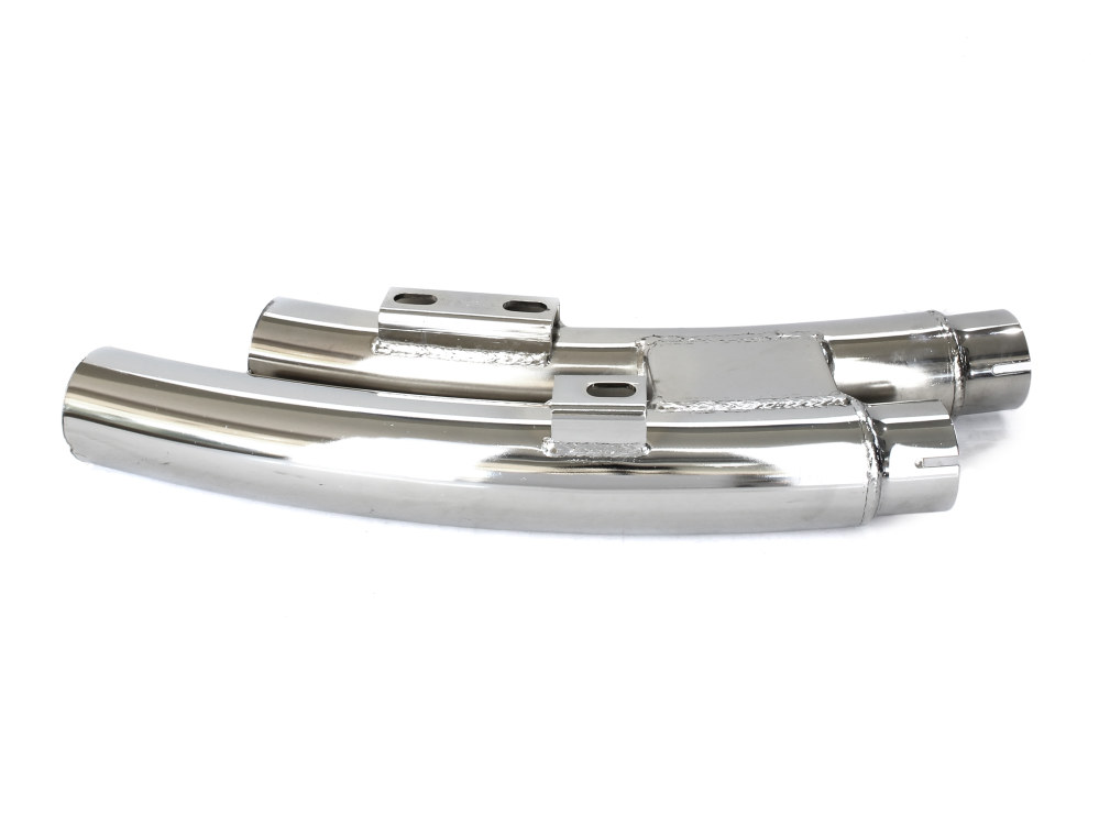 Quiet Mufflers for Sharp Curve Radius Exhaust with Cross-Over Chamber. Fits Sportster 2004-2021