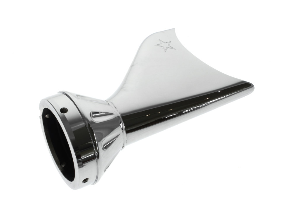 Sharktail Tip End Cap - Chrome. Fits 4in. Freedom Mufflers.