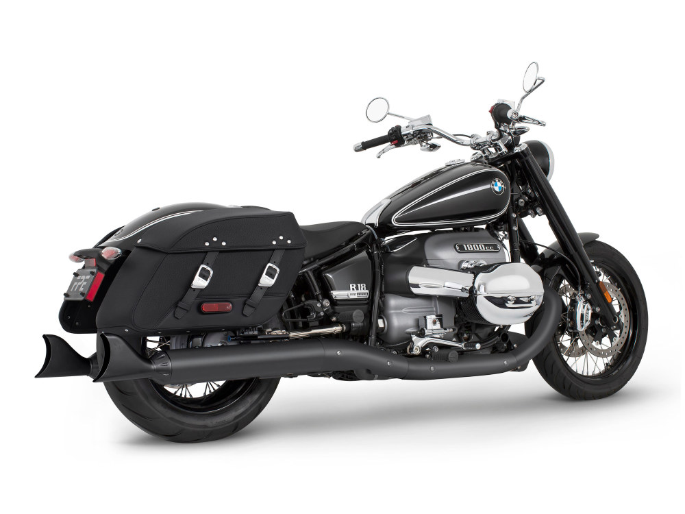 4.5in. Two-Step Slip-On Mufflers - Black with Sharktail Tips. Fits BMW R-18 Classic 2021up. 