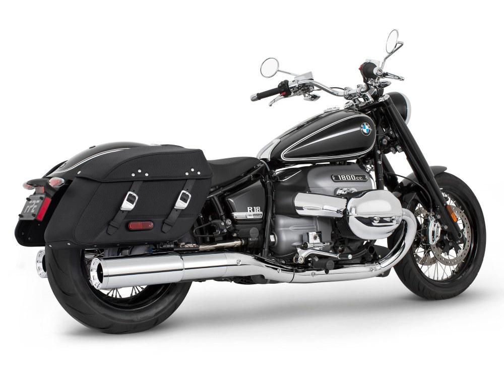 4.5in. Two-Step Slip-On Mufflers - Chrome with Straight Tips. Fits BMW R-18 Classic 2021up.