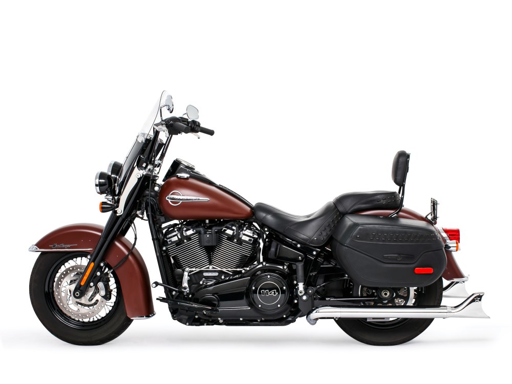 36in. True Dual SharkTail Exhaust - Chrome. Fits Softail 2018up.