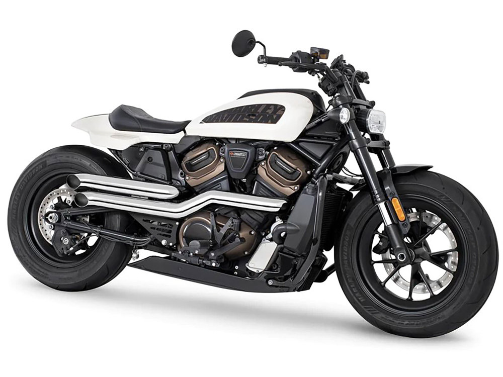Declaration Turnouts Exhaust - Chrome. Fits Sportster S 2021up. 