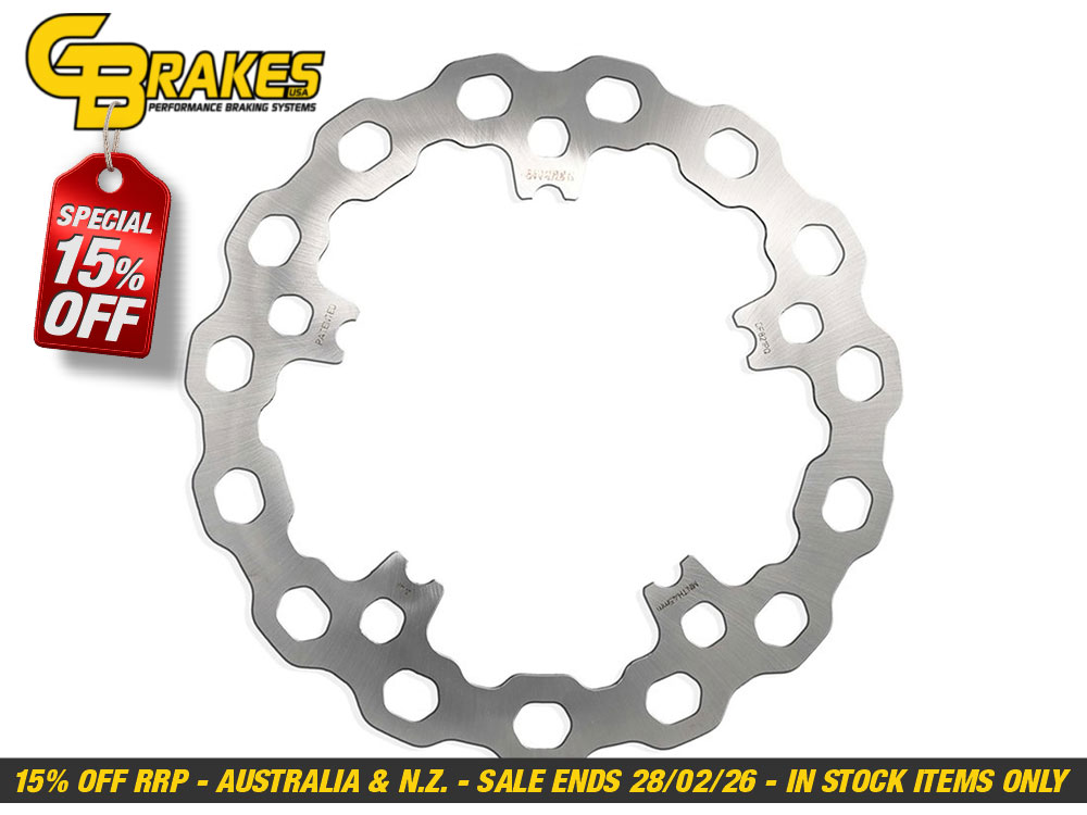 11.8in. Front Cubiq Disc Rotor - Stainless Steel. Fits V-Rod & Dyna 2006-2017 Models with OEM Cast Wheel.