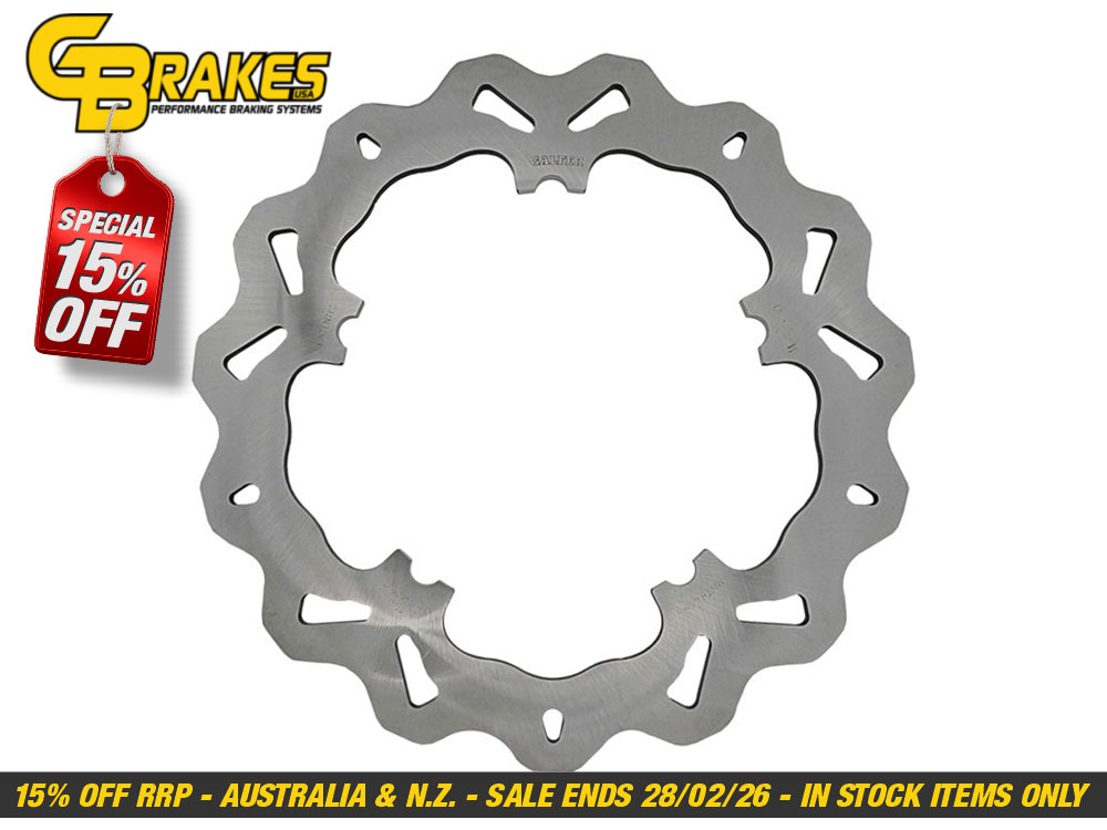 11.5in. Front Wave Disc Rotor - Stainless Steel. Fits V-Rod 2002-2005 Models with OEM Cast Wheel.