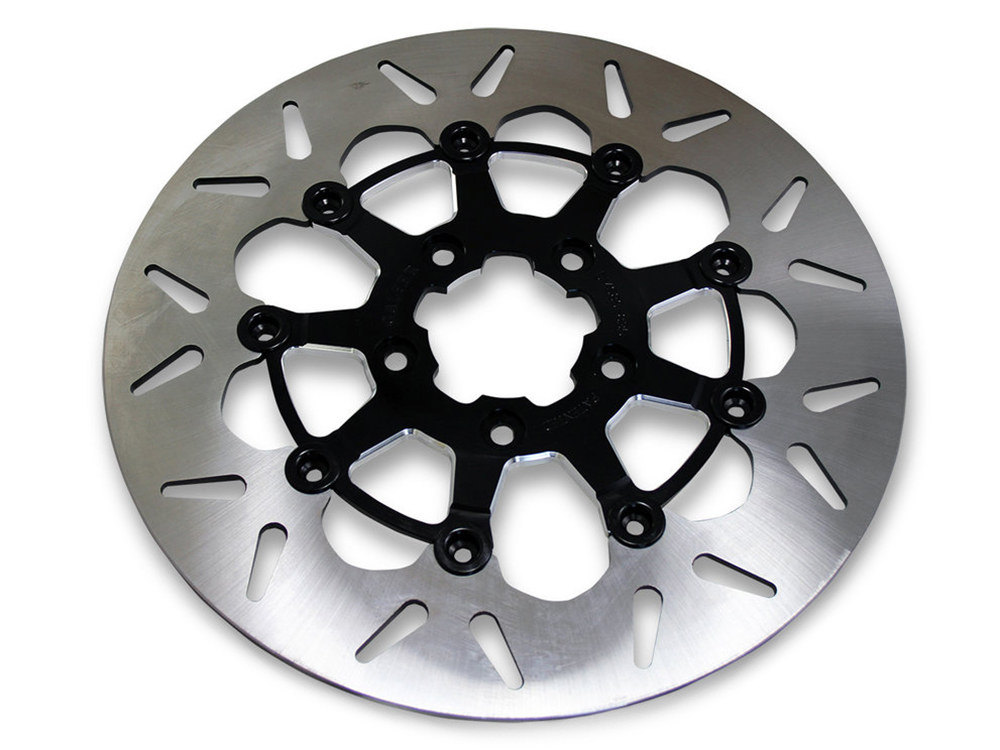 11.8in. Front Standard Round Floating Disc Rotor – Contrast Cut. Fits Dyna 2006-2017, Softail 2015up, Sportster 2014-2021 & Some Touring 2008-2023
