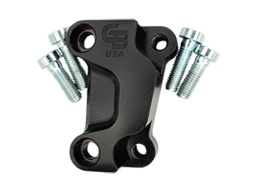 Right Side 12.5in. Oversize Front Caliper Mount – Black. Fits Touring 2008up.