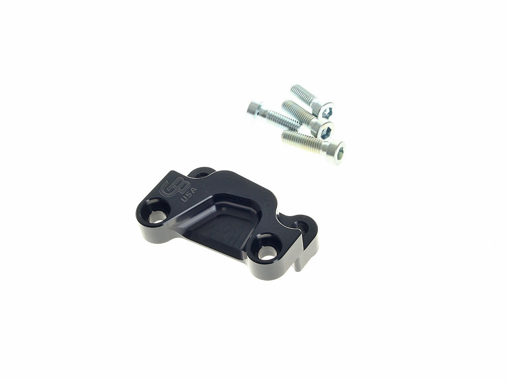 Right Side 13in. Oversize Front Caliper Mount – Black. Fits Most Touring 2008-2024