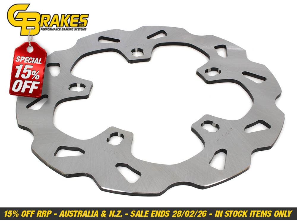 11.8in. Front Wave Disc Rotor - Stainless Steel. Fits Touring 2014-2023 with OEM Wheel.