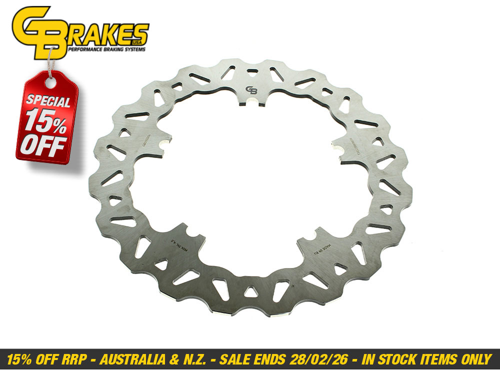 11.8in. Front Wave Disc Rotor - Stainless Steel. Fits V-Rod & Dyna 2006-2017 Models with OEM Cast Wheel.