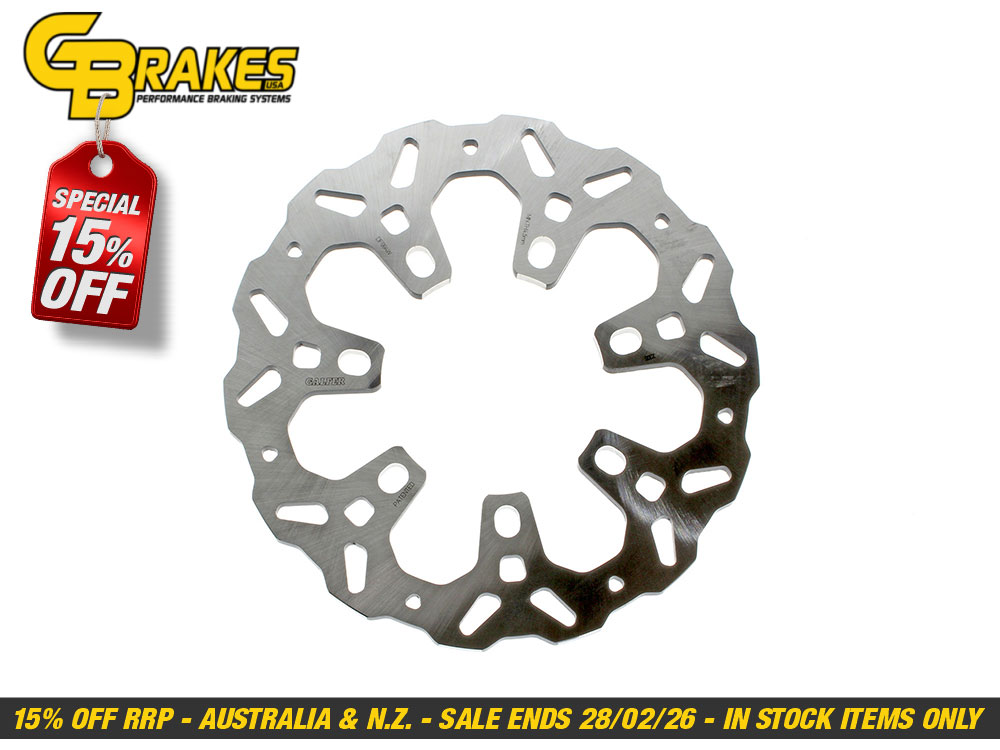 11.8in. Front Wave Disc Rotor - Stainless Steel. Fits Touring 'Limited' Models 2020-2023 with OEM Wheel.