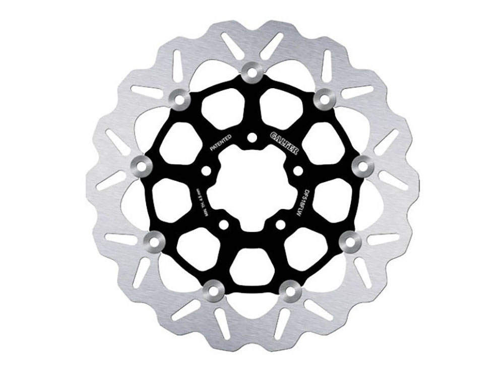 GBRAKES 11.8in.  Front or Rear Wave Floating Disc Rotor with Black Carrier. Fits Indian Scout 2015up