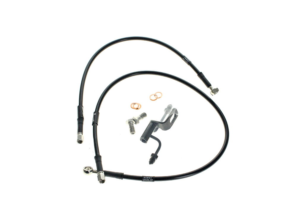 Rear Brake Line - Black. Fits Softail 2008-2010