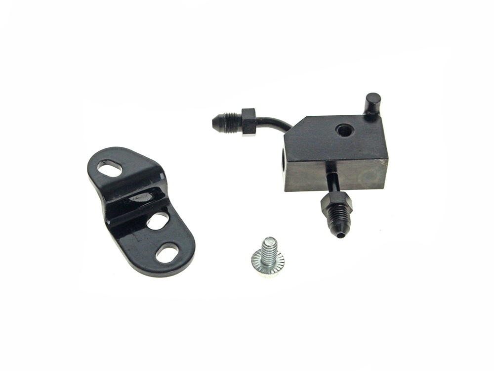 Rear Brake Tee - Black. Fits Softail 2000-2006.