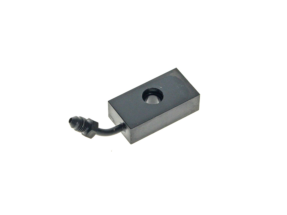 ABS Front Brake Line Adapter - Black. Fits Softail 2018up with Single Disc