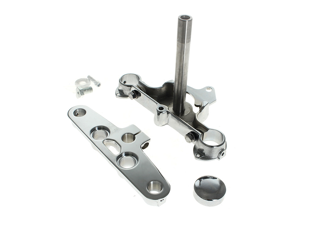 Rollies Speed Shop Triple Tree Kit - Chrome. Fits FL Softail 1986-1999