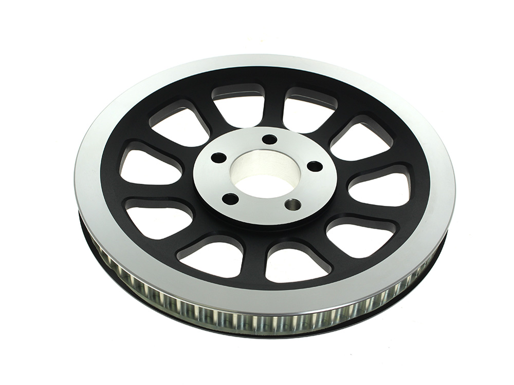 Rollies Speed Shop 66 Tooth x 20mm Rear Pulley - Black. Fits Softail 2007-2011 with 200 Rear Tyre