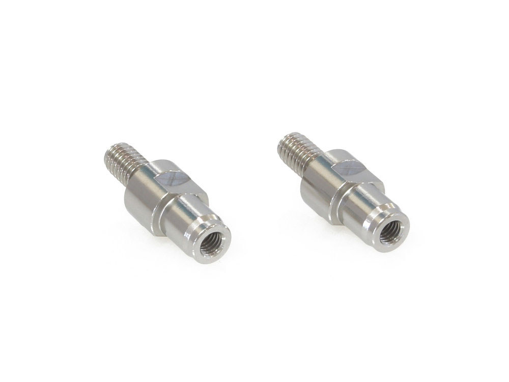 Mirror Adapters - Chrome. Fits Triumph