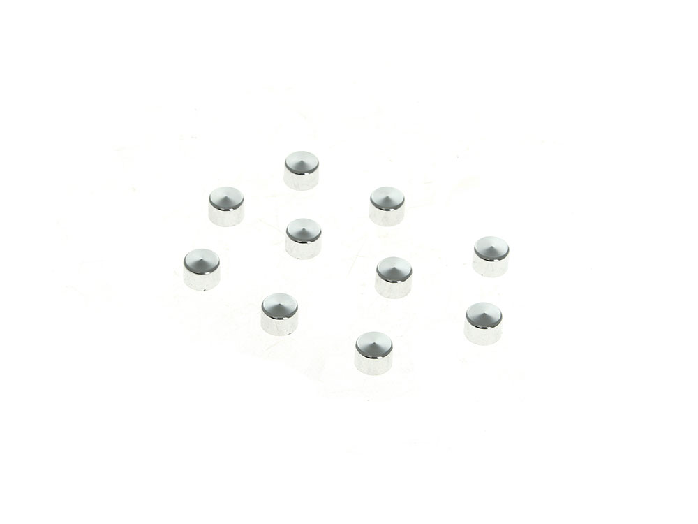 Rollies Speed Shop Kool Kaps - Chrome. Fits 1/4in. Socket Head Bolt. Pack of 10