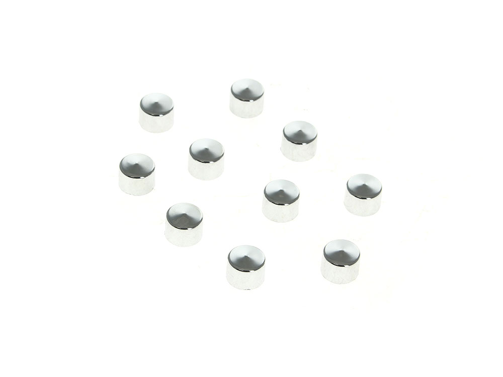 Rollies Speed Shop Rocker Cover Kool Kaps Bolt Cover Kit - Chrome. Fits Milwaukee-Eight Bolts with 1/4in. Thread. Pack of 10