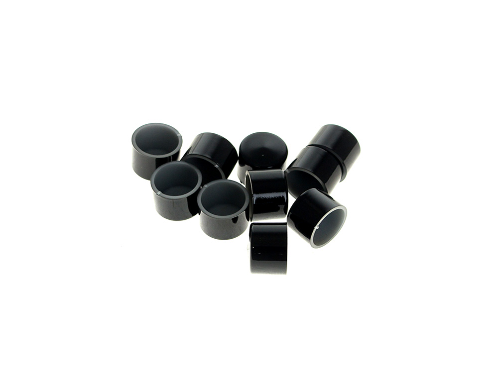 Rollies Speed Shop Kool Kaps - Black. Fits 3/8in. Socket Head Bolt. Pack of 10